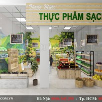 Thiết kế Shop thực phẩm sạch Tháng Mười - Chị Hiền - Hà Nội